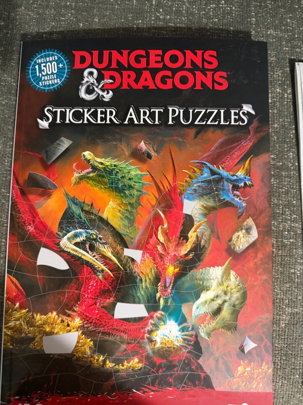 Dungeons & Dragons Sticker Art Puzzles - Multi-Color Dragon Design